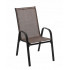 Set 2 scaune de gradina cu cadru metalic, stivuibile, 55x72x96cm, maro [6]