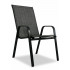 Set 2 scaune de gradina cu cadru metalic, stivuibile, 55x72x96cm, negru [2]