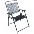 Scaun gradina pliabil cu cadru metalic si sezut PP, maxim 110 kg, 63x55x90 cm, negru [16]