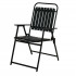 Scaun gradina pliabil cu cadru metalic si sezut PP, maxim 110 kg, 63x55x90 cm, negru [7]
