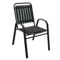 Scaun gradina cu brate, cadru metalic, maxim 110 kg, 56x63x89 cm, gri inchis Scaun gradina cu brate, cadru metalic, maxim 110 kg, 56x63x89 cm, gri inchis