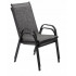 Set 2 scaune de gradina cu cadru metalic, stivuibile, 55x72x96cm, gri [3]