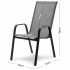 Set 2 scaune de gradina cu cadru metalic, stivuibile, 55x72x96cm, gri [5]