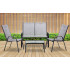 Set mobilier gradina textilene, 2 scaune, 1 canapea si 1 masa, gri deschis [12]