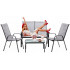 Set mobilier gradina textilene, 2 scaune, 1 canapea si 1 masa, gri deschis [11]