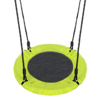 Leagan tip cuib Sersimo NS12, diametru 60cm, inaltime reglabila, pentru exterior, sarcina 100 kg, Verde Negru