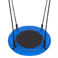 Leagan tip cuib Sersimo NS13, diametru 60cm, inaltime reglabila, pentru exterior, sarcina 100 kg, Albastru Negru