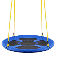 Leagan tip cuib Sersimo NS15, diametru 110cm, inaltime reglabila, pentru exterior, sarcina 150 kg, Albastru Negru