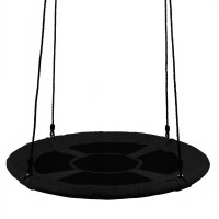 Leagan tip cuib Sersimo NS17, diametru 120cm, inaltime reglabila, pentru exterior, sarcina 180 kg, Negru