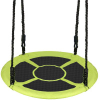 Leagan tip cuib Sersimo NS22, diametru 110cm, inaltime reglabila, pentru exterior, sarcina 150 kg, Verde Negru