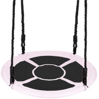 Leagan tip cuib Sersimo NS25, diametru 110cm, inaltime reglabila, pentru exterior, sarcina 150 kg, Roz pal