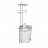 Stand cu cos toaleta si suport hartie igienica, inox, 63cm, argintiu [2]