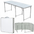 Masa pliabila metalica pentru gradina sau picnic, blat MDF, inaltime reglabila, 180x60cm [2]