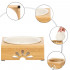 Castron ceramica, bol, pentru caine sau pisica, cu suport din bambus, 15cm [11]