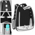 Rucsac transport animale talie mica-medie, maxim 12 kg, hublou panoramic transparent, buzunare laterale, negru [4]
