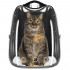 Rucsac transport animale talie mica-medie, maxim 12 kg, hublou panoramic transparent, buzunare laterale, negru [5]