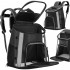 Rucsac transport animale talie mica-medie, maxim 15 kg, buzunare laterale, 38x34x26 cm, negru [7]