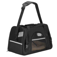 Geanta pentru transport animale mici-medii, pentru caine si pisica, cu saltea, 27x44x25 cm, negru Geanta pentru transport animale mici-medii, pentru caine si pisica, cu saltea, 27x44x25 cm, negru