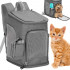 Rucsac transport animale talie mica-medie, maxim 12 kg, buzunare laterale, 39x28x27 cm, gri [3]