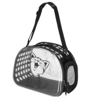 Geanta pentru transport animale de companie pisica sau catel, M, 42x26x32 cm, transparent Geanta pentru transport animale de companie pisica sau catel, M, 42x26x32 cm, transparent