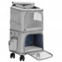 Carucior tip troller pentru transport animale, dublu cu 2 compartimente separate, maxim 22 kg, 55x34x26 cm, gri [4]