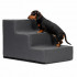 Scara pentru animale de companie, caini sau pisici, 3 trepte, antiderapanta, husa detasabila, inaltime 30 cm, gri inchis [13]