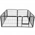 Tarc pentru animale de companie, din fier, forma configurabila, cu usa de acces, 5XL, 160x160x60cm, negru [16]