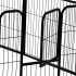 Tarc pentru animale de companie, din fier, forma configurabila, cu usa de acces, 5XL, 160x160x60cm, negru [11]