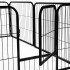 Tarc pentru animale de companie, din fier, forma configurabila, cu usa de acces, 3XL, 165x80x60cm, negru [16]