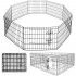 Tarc pentru animale de companie, din fier, forma configurabila, cu usa de acces, 3XL, 155x155x61cm, negru [6]