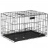 Cusca pentru animale, 2 usi, Pliabila din metal, XL, Negru, 93x67x56 cm [19]