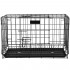 Cusca pentru animale, 2 usi, Pliabila din metal, XL, Negru, 93x67x56 cm [5]