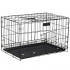 Cusca pentru animale, 2 usi, Pliabila din metal, XL, Negru, 93x67x56 cm [7]