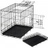 Cusca pentru animale, 2 usi, Pliabila din metal, M, Negru, 50x42x34 cm [10]