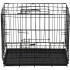 Cusca pentru animale, 2 usi, Pliabila din metal, M, Negru, 50x42x34 cm [11]