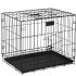 Cusca pentru animale, 2 usi, Pliabila din metal, L, Negru, 59x50x42 cm [12]