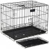 Cusca pentru animale, 2 usi, Pliabila din metal, L, Negru, 60x50x42 cm [14]