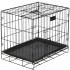 Cusca pentru animale, 2 usi, Pliabila din metal, L, Negru, 60x50x42 cm [10]