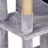 Ansamblu de joaca pentru pisici, cu loc pentru zgariat, ascuns, culcus, minge, 124cm, gri [2]