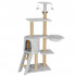 Ansamblu de joaca pentru pisici, cu loc pentru zgariat, ascuns, culcus, soricei, 136cm, gri [11]