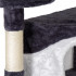 Ansamblu de joaca pentru pisici, cu loc pentru zgariat, ascuns, culcus, minge, sfoara, 203cm, gri inchis [3]