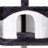 Ansamblu de joaca pentru pisici, cu loc pentru zgariat, ascuns, culcus, minge, sfoara, 203cm, gri inchis [12]