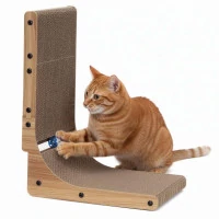 Ansamblu de zgariat pentru pisici cu bila si catnip, 25x40x50 cm, maro