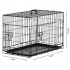 Cusca pentru animale, 2 usi, Pliabila din metal, L, Negru, 61x49x42 cm [3]