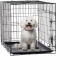 Cusca metalica pentru caine L, pliabila, cu tava detasabila si maner, 76x45x51 cm, negru [7]