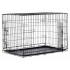 Cusca metalica pliabila pentru animale, cu maner si tava detasabila, 107x69x76 cm, negru [4]