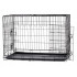 Cusca metalica pliabila pentru animale, cu maner si tava detasabila, 107x69x76 cm, negru [5]