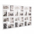 Rama foto de perete, colaj de 24 fotografii, 57x86cm, alb [12]