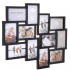 Rama foto de perete, colaj de 12 fotografii, 50x59cm, negru [9]