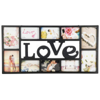 Rama foto de perete, colaj de 10 fotografii, 37x73cm, negru Rama foto de perete, colaj de 10 fotografii, 37x73cm, negru